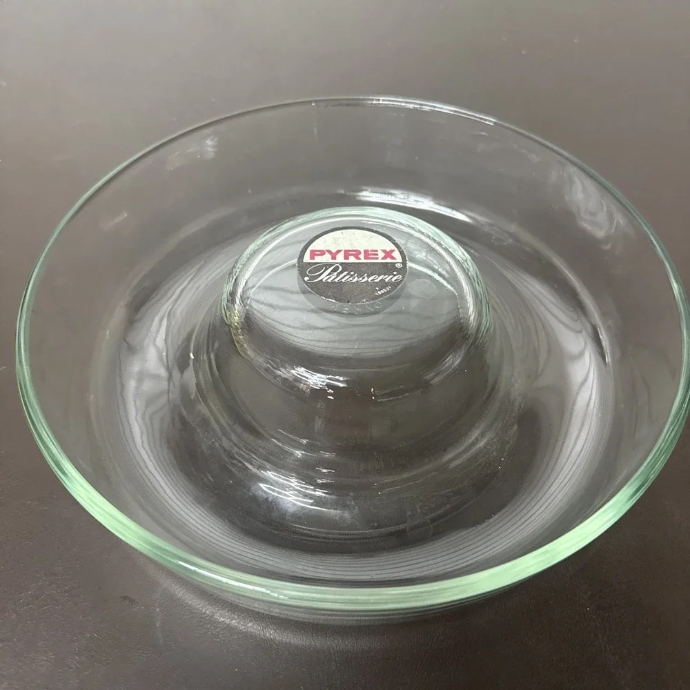 PYREX 22cm 9-inch VTG Patisserie Flan Dish Bundt Pan Cake Ring Jello Clear  NEW!